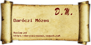 Daróczi Mózes névjegykártya
